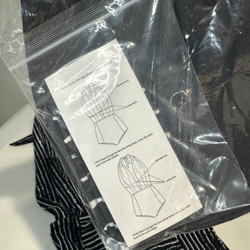 NEW without tags! COCOSHIP Black & White One Piece Backless Sexy Swimsuit XL - Picture 4 of 7